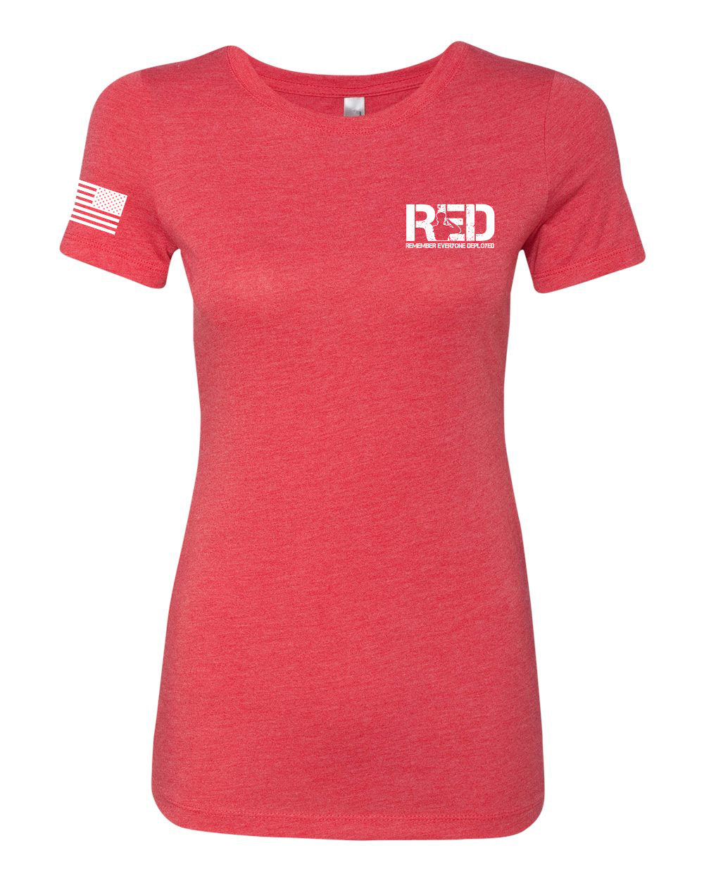 Next Level Women’s Triblend T-Shirt - RED Soldier Boots