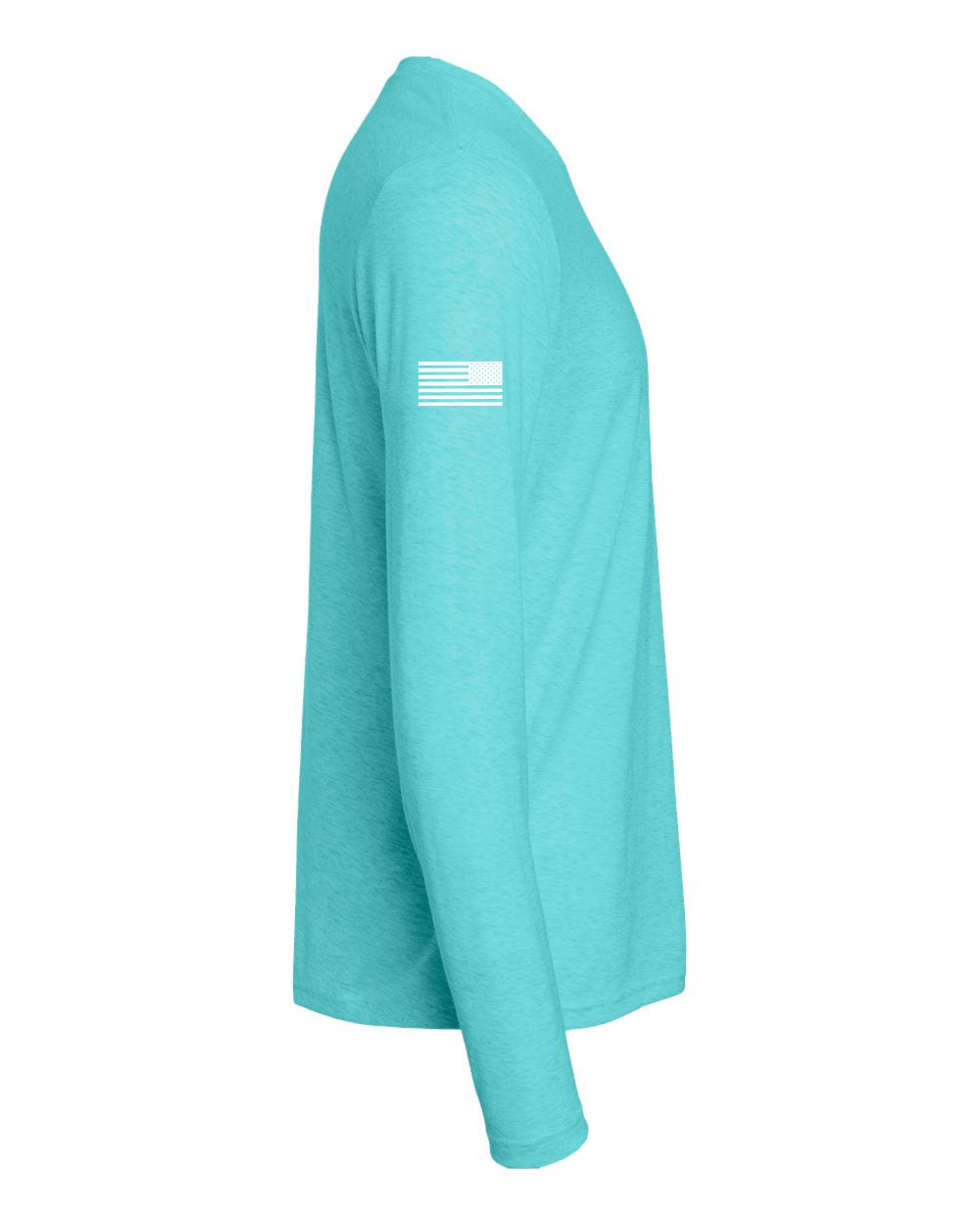 Next Level Unisex Triblend Long Sleeve T-Shirt - Tahiti Blue