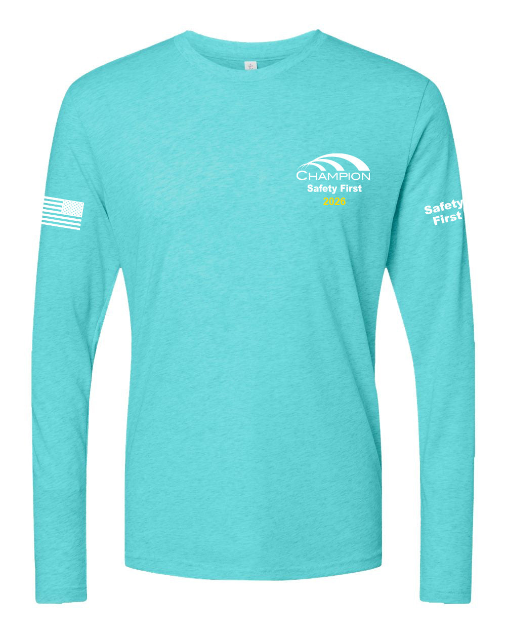 Next Level Unisex Triblend Long Sleeve T-Shirt - Tahiti Blue