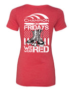 Next Level Women’s Triblend T-Shirt - RED Soldier Boots