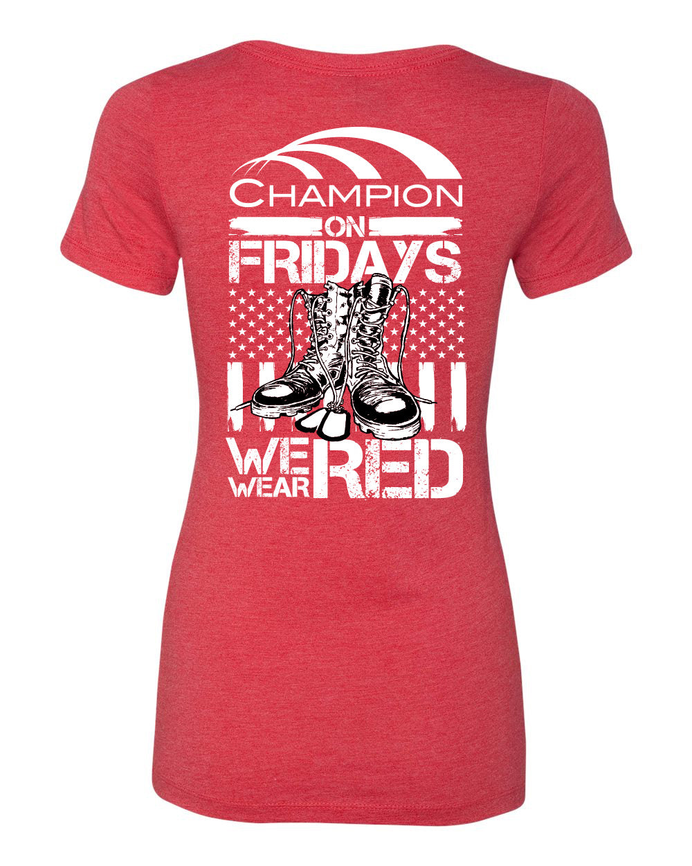 Next Level Women’s Triblend T-Shirt - RED Soldier Boots