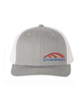 YP Classics Retro Trucker Cap - Heather Grey/ White
