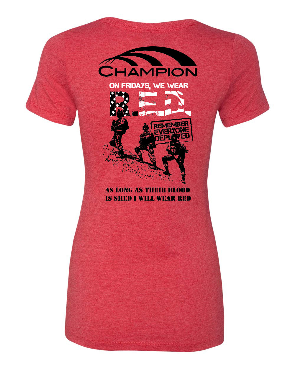 Next Level Women’s Triblend T-Shirt - RED POW