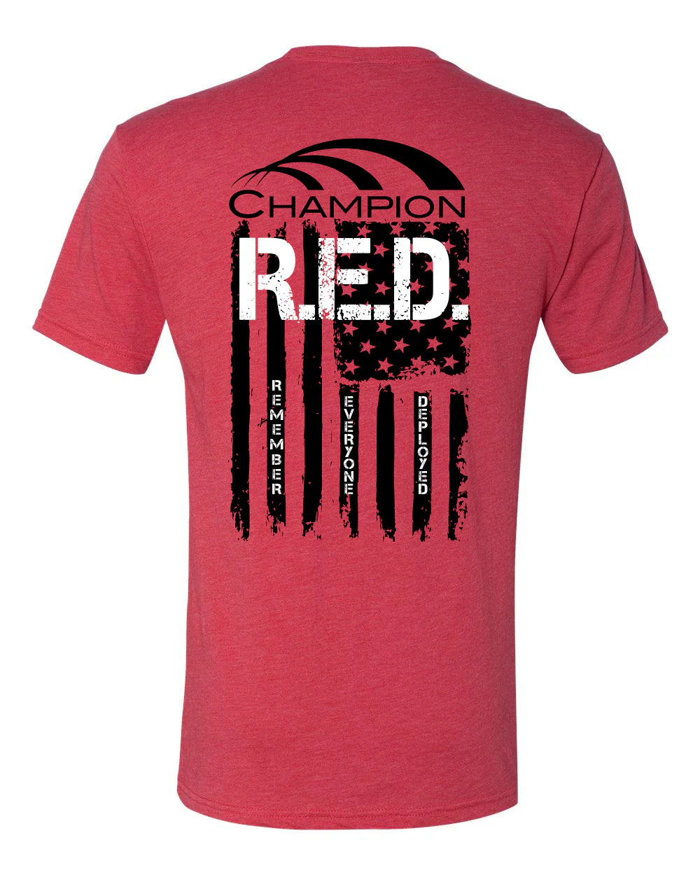 Next Level Men's Triblend Short Sleeve T-Shirt - RED POW Emblems