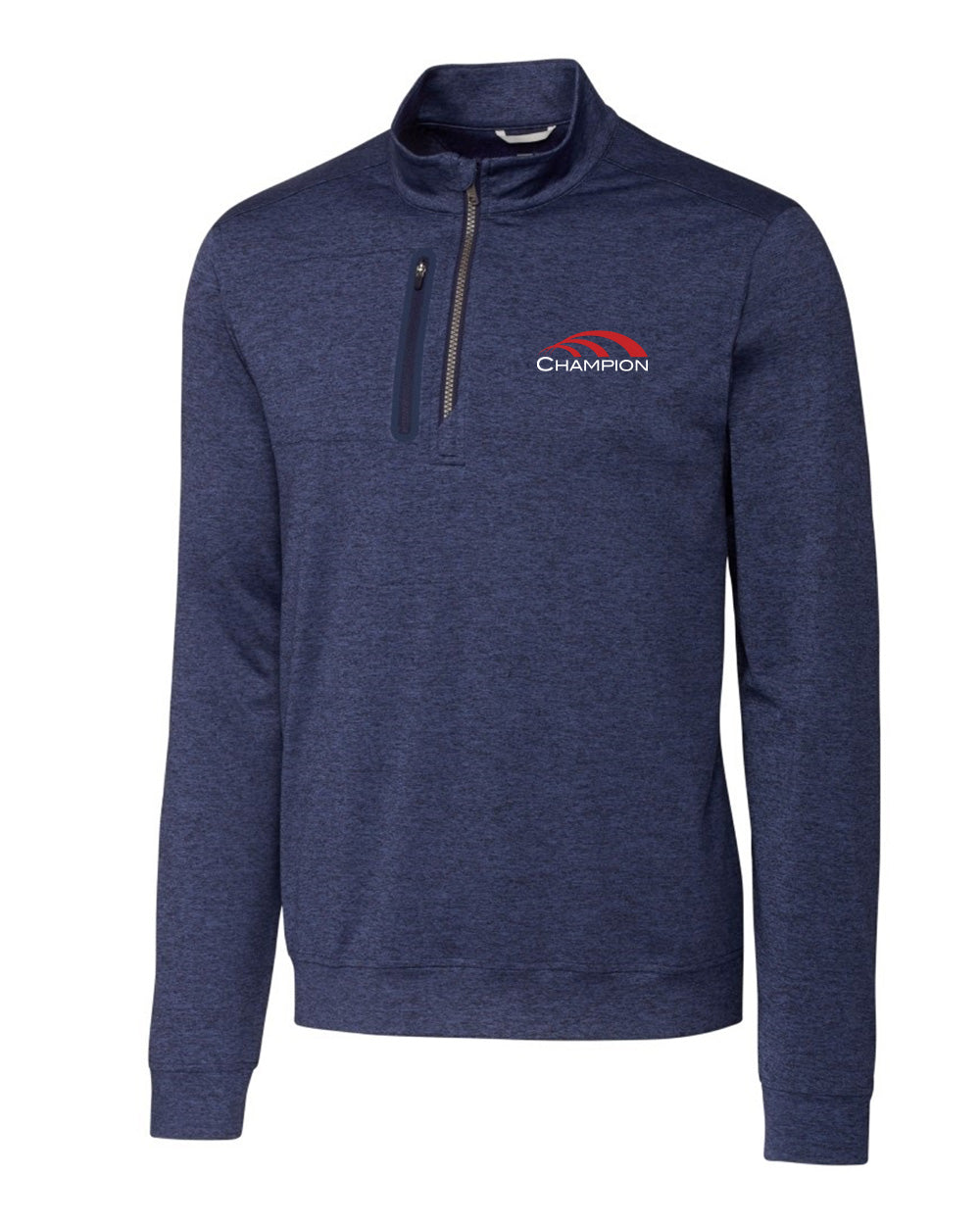Cutter & Buck Stealth Heathered Quarter Zip Mens Pullover