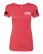 Next Level Women’s Triblend T-Shirt - RED POW