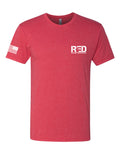 Next Level Unisex Triblend Short Sleeve T-Shirt - RED Soldier Boots