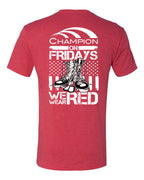 Next Level Unisex Triblend Short Sleeve T-Shirt - RED Soldier Boots