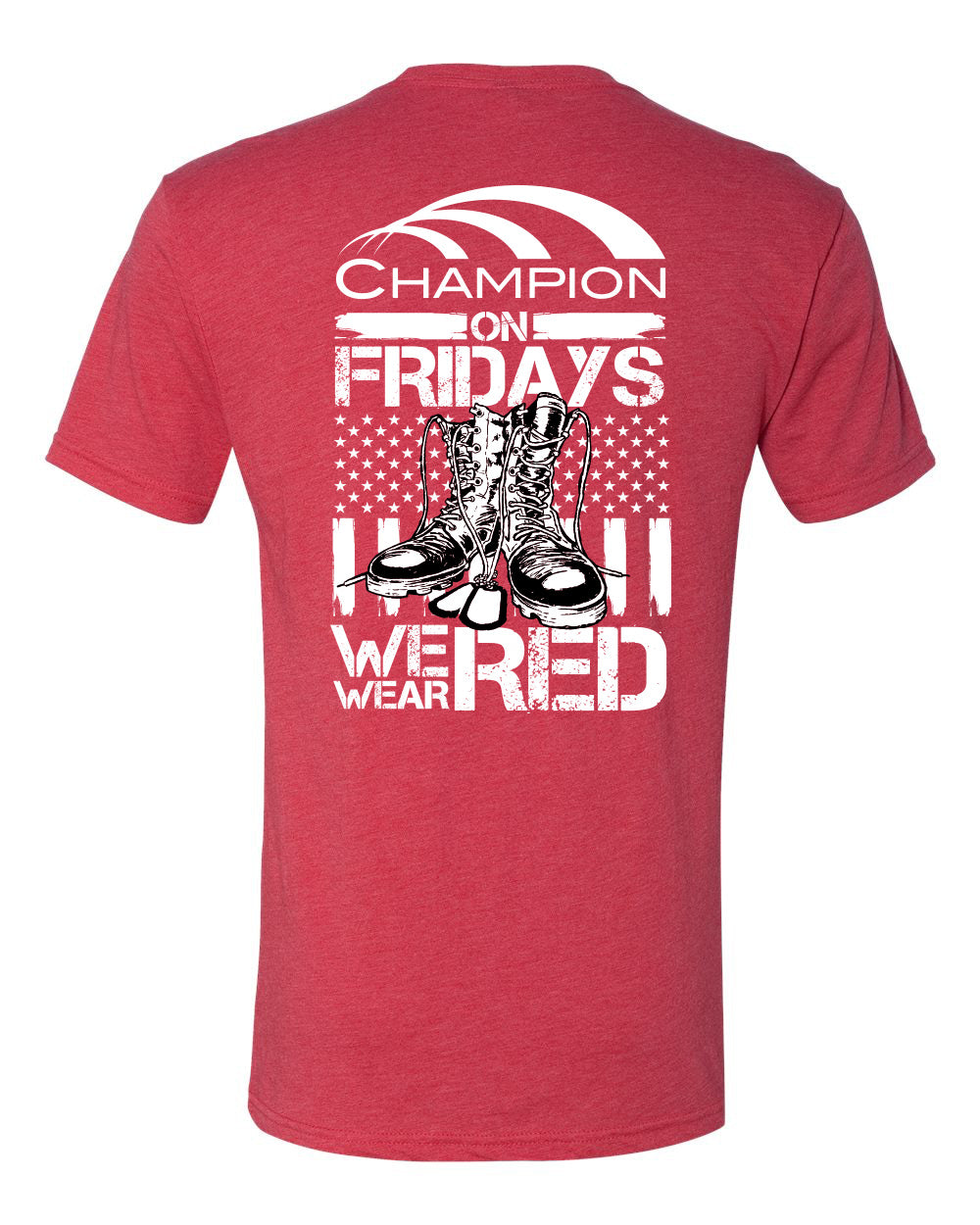 Next Level Unisex Triblend Short Sleeve T-Shirt - RED Soldier Boots